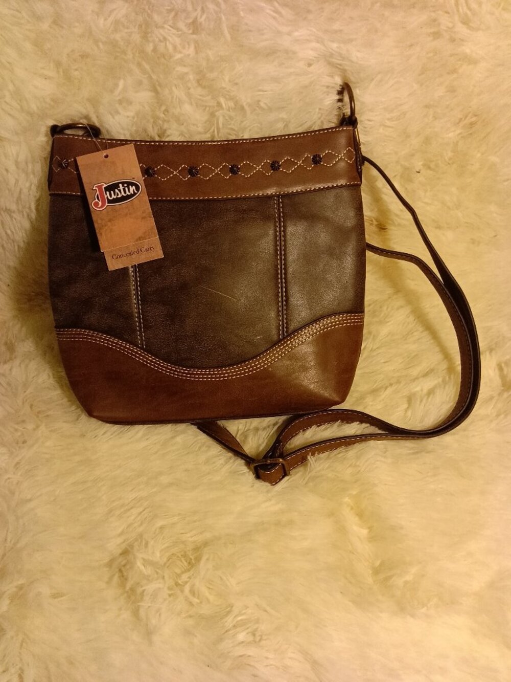 Justin boots concealed carry bag NWT leather